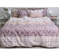 Комплект постельного белья Tag Tekstil премиум серия с компаньоном хлопок реактивное окрашивание 2 сп. (PT-R20)