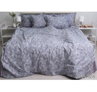 Комплект постельного белья Tag Tekstil премиум серия с компаньоном хлопок реактивное окрашивание евро (PT-R26)