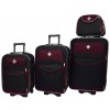 Набір валіз і кейс 4 в 1 Bonro Style чорно-вишневий (10120411)