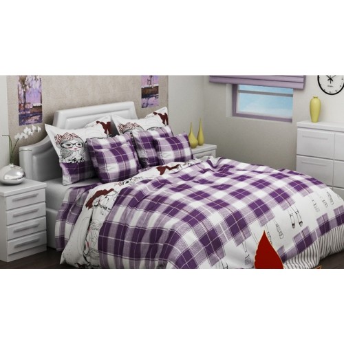  Комплект детского белья Tag Tekstil 1,5-спальный КПБ R2068 violet
