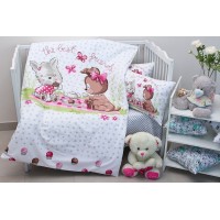 Детский комплект в кроватку Tag Tekstil 100% хлопок Best frends white