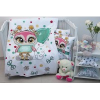 Детский комплект в кроватку Tag Tekstil 100% хлопок Little owl