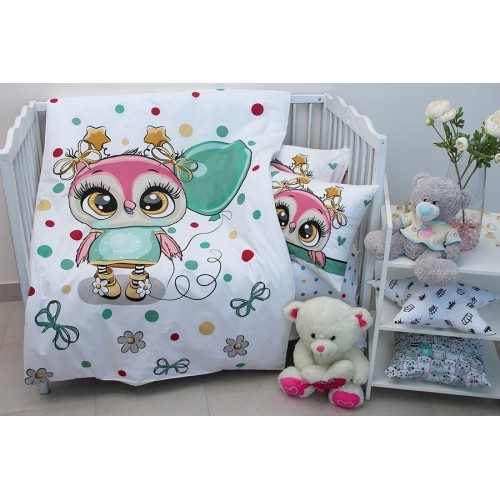 Детский комплект в кроватку Tag Tekstil 100% хлопок Little owl