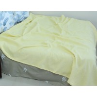 Простынь - покрывало Tag Tekstil 100% хлопок пике 160х235 см Клетка желтая