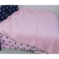 Простынь - покрывало Tag Tekstil 100% хлопок пике 160х235 см Полоса розовая