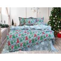 Комплект постельного белья с компаньоном Tag Tekstil ранфорс 100% хлопок семейный Новый год R-T9132