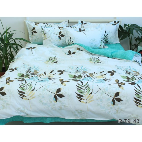 Комплект постельного белья Tag Tekstil с компаньоном хлопок ренфорс семейный R-T9143