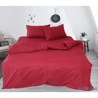 Комплект постельного белья Tag Tekstil ренфорс 100% хлопок 2 спальный R129Red
