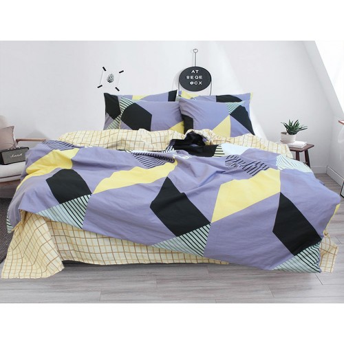 Комплект постельного белья с компаньоном Tag Tekstil ранфорс 100% хлопок евро (R-V8164)