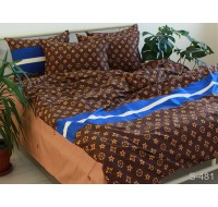 Комплект постельного белья Tag Tekstil с компаньоном сатин 100% хлопок 1,5-сп. S481