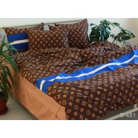 Комплект постельного белья Tag Tekstil с компаньоном сатин 100% хлопок 2-сп. S481