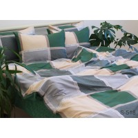 Комплект постельного белья Tag Tekstil с компаньоном сатин люкс 100% хлопок семейный (S518)