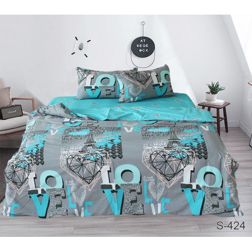 Комплект постельного белья с компаньоном Tag Tekstil  -  King Size S424
