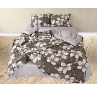 Комплект постельного белья Tag Tekstil с компаньоном сатин 100% хлопок 2-сп. Цветы S482