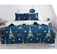 Комплект постельного белья с компаньоном Tag Tekstil сатин люкс 100% хлопок King Size Париж S488