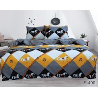 Комплект постельного белья с компаньоном Tag Tekstil сатин люкс 100% хлопок евро S490