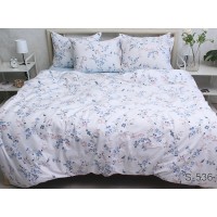Комплект постельного белья Tag Tekstil с компаньоном сатин люкс 100% хлопок семейный (S536)