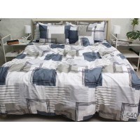 Комплект постельного белья Tag Tekstil с компаньоном сатин люкс 100% хлопок 2 сп. (S540)