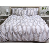 Комплект постельного белья Tag Tekstil с компаньоном сатин люкс 100% хлопок 2 сп. (S541)