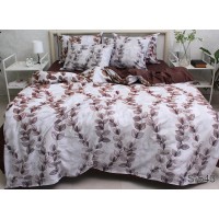 Комплект постельного белья Tag Tekstil с компаньоном сатин люкс 100% хлопок семейный (S543)