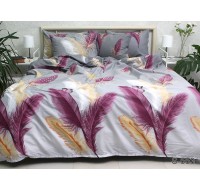 Комплект постельного белья Tag Tekstil с компаньоном сатин люкс 100% хлопок семейный (S553)