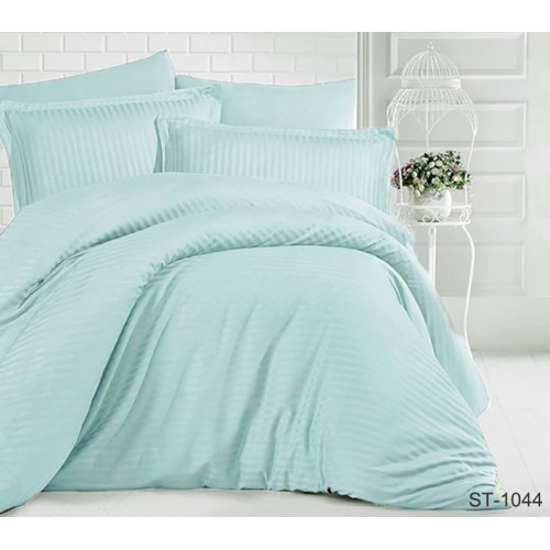 Комплект постельного белья Tag Tekstil страйп-сатин 100% хлопок 2 спальный LUXURY ST-1044