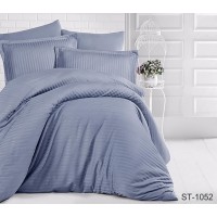 Комплект постельного белья Tag Tekstil страйп-сатин 100% хлопок 1,5 спальный LUXURY ST-1052