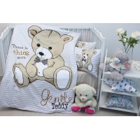 Детский комплект в кроватку Tag Tekstil 100% хлопок Teddy begie