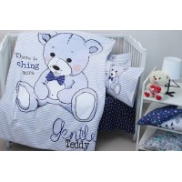 Детский комплект в кроватку Tag Tekstil 100% хлопок Teddy blue