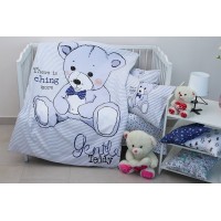 Детский комплект в кроватку Tag Tekstil 100% хлопок Teddy white