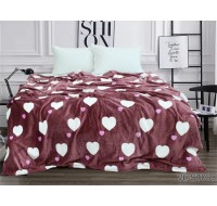 Плед Tag Tekstil велсофт (микрофибра) 160х220 см Сердце VL-ST08