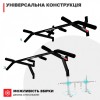 Турник настенный домашний PullUp разборной 4 хвата обычный + широкий + узкий + внешний параллельный хват черный  (P1043)
