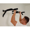 Турник настенный домашний PullUp разборной 4 хвата обычный + широкий + узкий + внешний параллельный хват черный  (P1043)