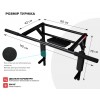 Турник настенный плюс брусья PullUp 3в1 с упором для пресса 2 хвата черный  (P3030)