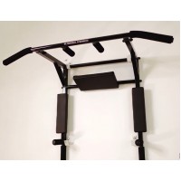 Турник настенный плюс брусья PullUp 3в1 с упором для пресса 3 хвата черный  (P3041)